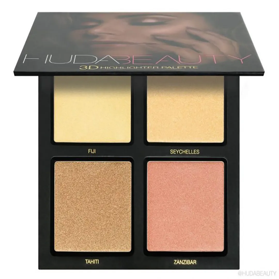 هايلايتر هدي‌بيوتي 4رنگ(های‌کپی) مدل 3D HIGHLIGHTER PALETTE رنگ گلد